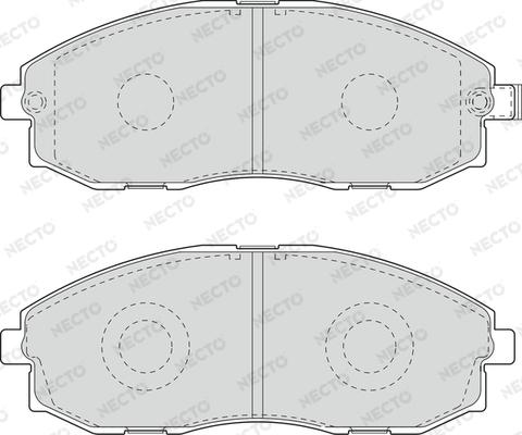 Necto FD6951V - Тормозные колодки, дисковые, комплект autodnr.net