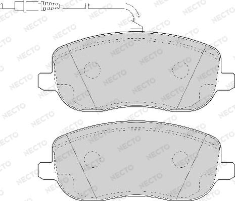 Necto FD7032A - Гальмівні колодки, дискові гальма autocars.com.ua