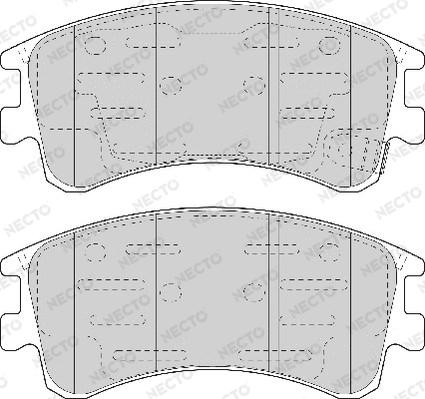 Necto FD7067A - Тормозные колодки, дисковые, комплект autodnr.net