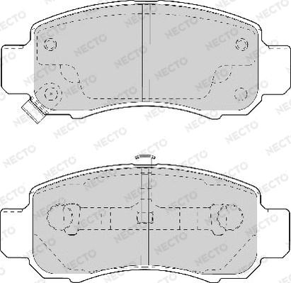 Necto FD7074A - Тормозные колодки, дисковые, комплект autodnr.net