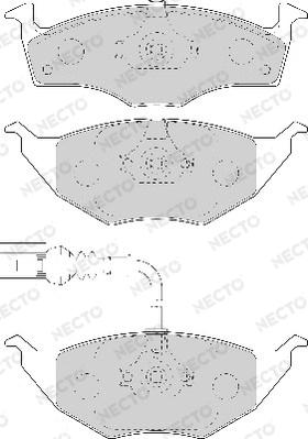 Necto FD7084A - Тормозные колодки, дисковые, комплект autodnr.net