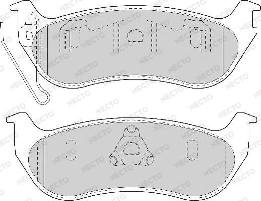 Necto FD7093A - Тормозные колодки, дисковые, комплект autodnr.net