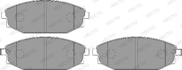 Necto FD7128A - Гальмівні колодки, дискові гальма autocars.com.ua