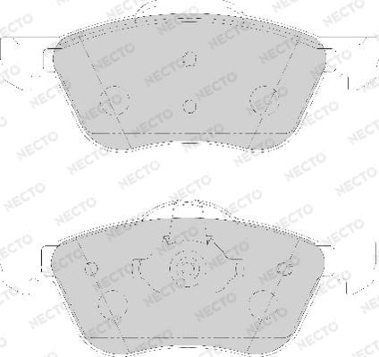 Necto FD7131A - Тормозные колодки, дисковые, комплект autodnr.net