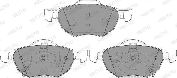 Necto FD7135A - Тормозные колодки, дисковые, комплект autodnr.net