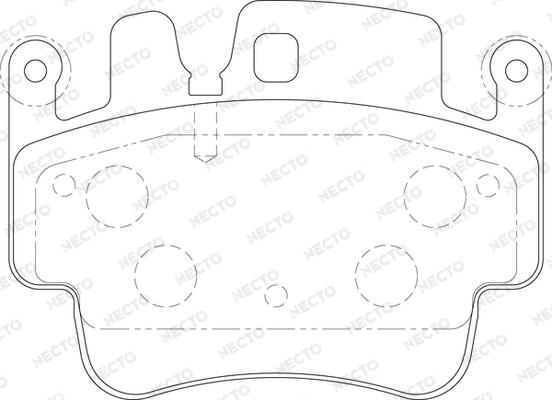 Necto FD7154A - Тормозные колодки, дисковые, комплект autodnr.net