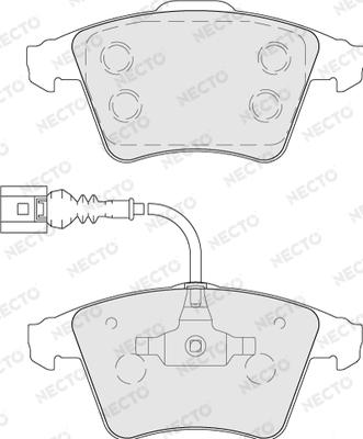 Necto FD7205A - Тормозные колодки, дисковые, комплект autodnr.net