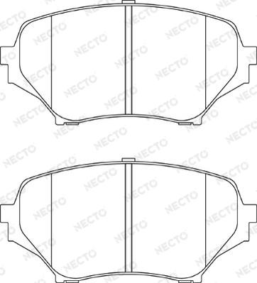 Necto FD7245A - Тормозные колодки, дисковые, комплект autodnr.net