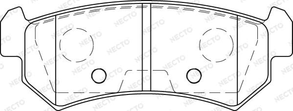 Necto FD7254A - Гальмівні колодки, дискові гальма autocars.com.ua