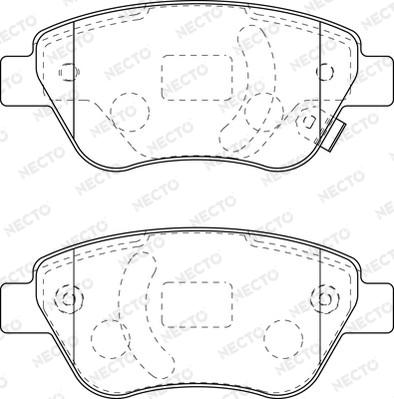 Necto FD7263A - Тормозные колодки, дисковые, комплект autodnr.net