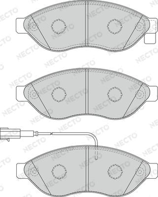 Necto FD7266V - Тормозные колодки, дисковые, комплект autodnr.net