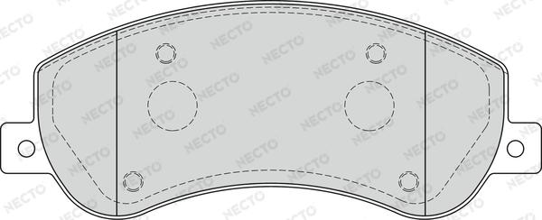Necto FD7271V - Гальмівні колодки, дискові гальма autocars.com.ua
