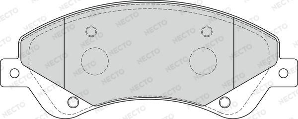 Necto FD7272V - Тормозные колодки, дисковые, комплект autodnr.net