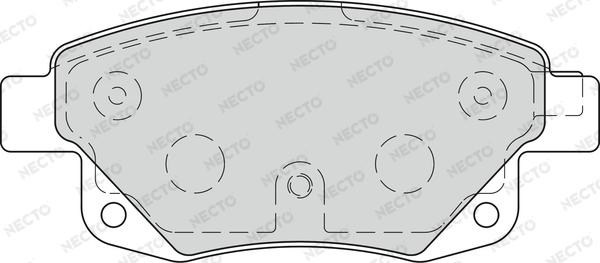 Necto FD7273V - Гальмівні колодки, дискові гальма autocars.com.ua