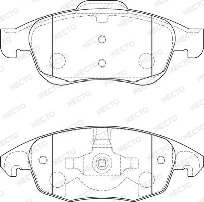 Necto FD7296A - Гальмівні колодки, дискові гальма autocars.com.ua