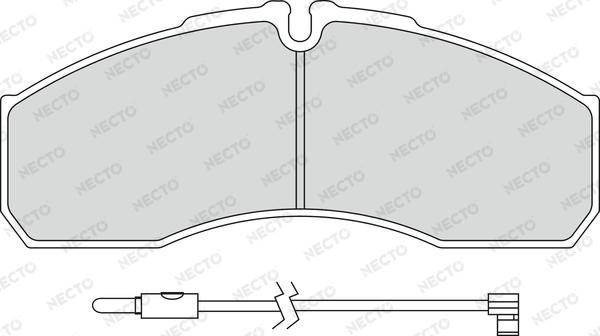 Necto FD7300V - Тормозные колодки, дисковые, комплект autodnr.net