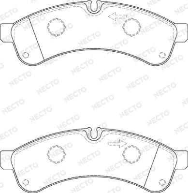 Necto FD7331V - Тормозные колодки, дисковые, комплект autodnr.net