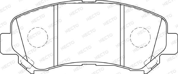 Necto FD7340A - Тормозные колодки, дисковые, комплект autodnr.net