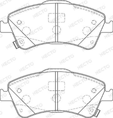 Necto FD7343A - Тормозные колодки, дисковые, комплект autodnr.net