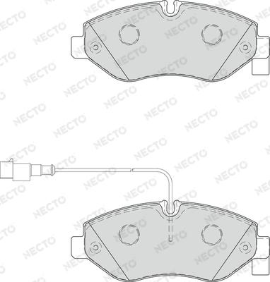 Necto FD7345V - Тормозные колодки, дисковые, комплект autodnr.net