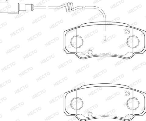 Necto FD7346V - Тормозные колодки, дисковые, комплект autodnr.net