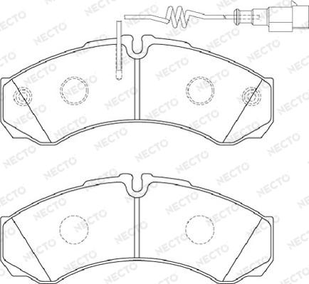 Necto FD7378V - Тормозные колодки, дисковые, комплект autodnr.net