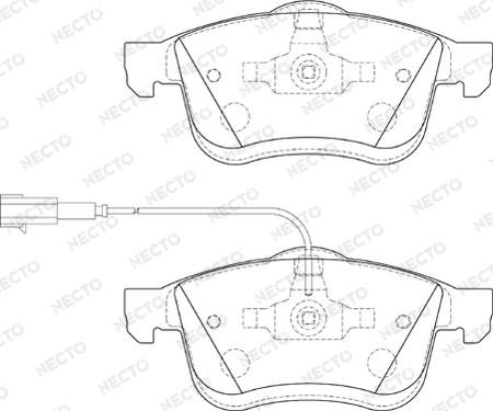 Necto FD7395A - Гальмівні колодки, дискові гальма autocars.com.ua