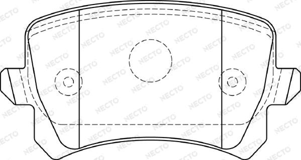 Necto FD7403A - Тормозные колодки, дисковые, комплект autodnr.net