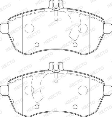 Necto FD7409A - Тормозные колодки, дисковые, комплект autodnr.net