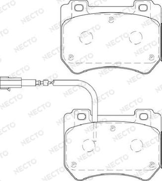 Necto FD7410A - Гальмівні колодки, дискові гальма autocars.com.ua