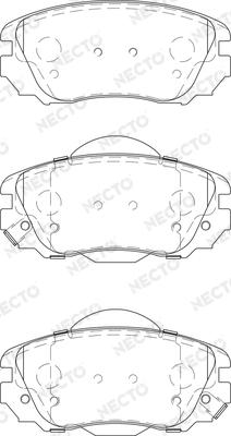 Necto FD7411A - Тормозные колодки, дисковые, комплект autodnr.net