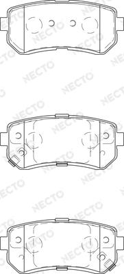 Necto FD7436A - Тормозные колодки, дисковые, комплект autodnr.net