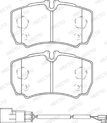 Necto FD7447V - Тормозные колодки, дисковые, комплект autodnr.net