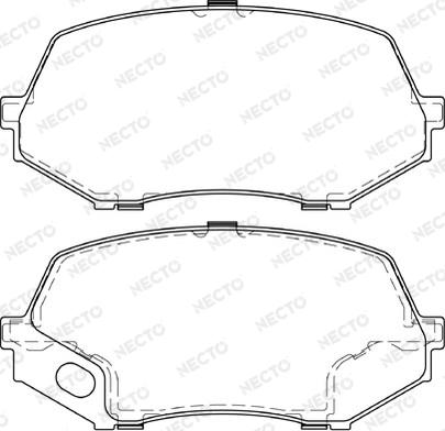 Necto FD7449V - Гальмівні колодки, дискові гальма autocars.com.ua