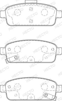 Necto FD7457A - Тормозные колодки, дисковые, комплект autodnr.net