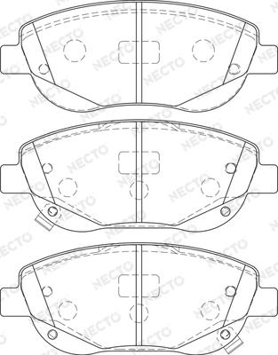 Necto FD7463A - Тормозные колодки, дисковые, комплект autodnr.net