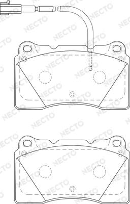 Necto FD7480A - Гальмівні колодки, дискові гальма autocars.com.ua