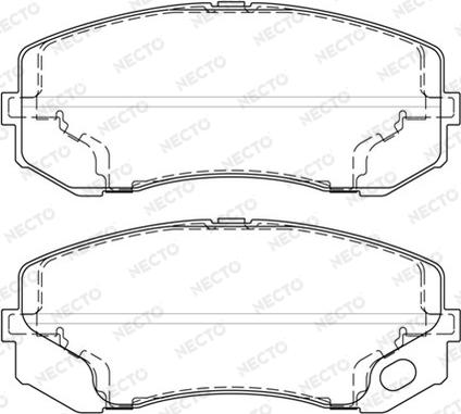 Necto FD7486V - Гальмівні колодки, дискові гальма autocars.com.ua