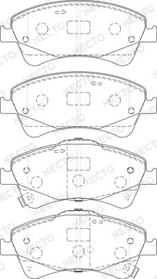 Necto FD7494A - Тормозные колодки, дисковые, комплект autodnr.net