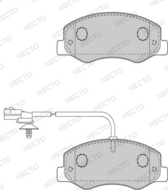 Necto FD7510V - Гальмівні колодки, дискові гальма autocars.com.ua