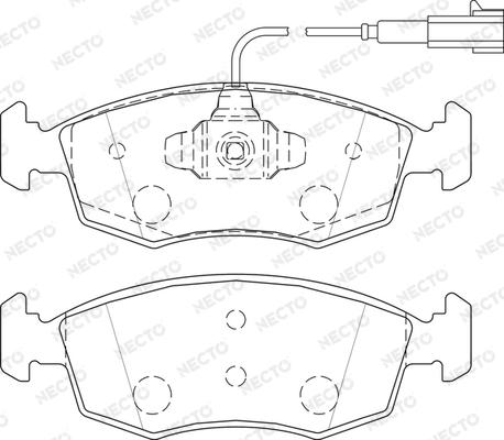 Necto FD7512A - Тормозные колодки, дисковые, комплект autodnr.net