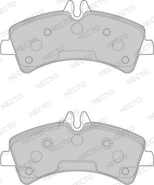 Necto FD7561V - Тормозные колодки, дисковые, комплект autodnr.net