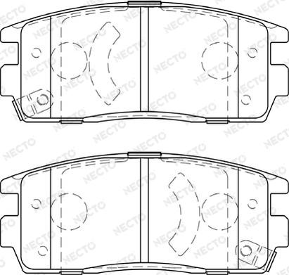 Necto FD7578A - Тормозные колодки, дисковые, комплект autodnr.net