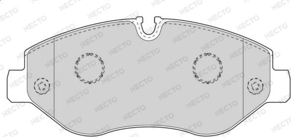 Necto FD7590V - Тормозные колодки, дисковые, комплект autodnr.net
