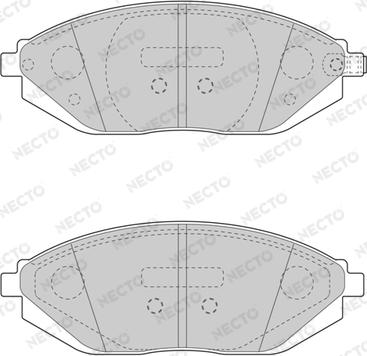 Necto FD7618A - Гальмівні колодки, дискові гальма autocars.com.ua