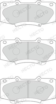 Necto FD7639A - Гальмівні колодки, дискові гальма autocars.com.ua