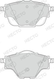 Necto FD7647A - Гальмівні колодки, дискові гальма autocars.com.ua