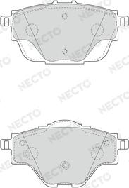 Necto FD7647A - Тормозные колодки, дисковые, комплект autodnr.net