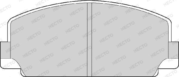 Necto FD804A - Тормозные колодки, дисковые, комплект autodnr.net