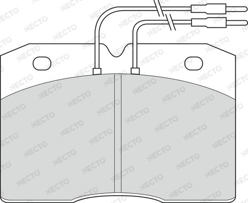 Necto FD889V - Гальмівні колодки, дискові гальма autocars.com.ua